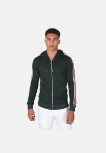 Толстовка на молнии с капюшоном и декоративными полосами в конном стиле. Project X Paris, Vert