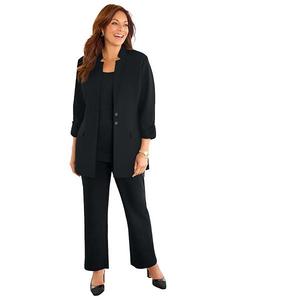 Женский блейзер плюс сайз из понте Catherines, Black