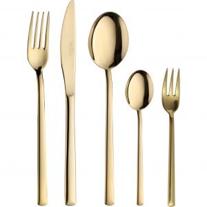 Набор столовых приборов Synthesis Treasure Gold с золотым покрытием PVD Pintinox, золотой