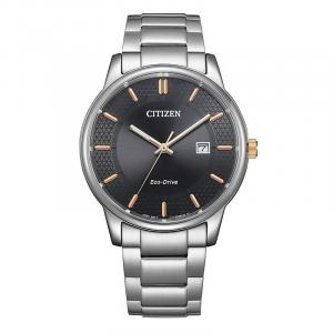 CITIZEN Часы Solar Quartz Movement Metal Strap Men's Watch Gray Dial, BM6977-70E