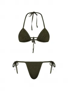 Вязаный купальник бикини из двух предметов на завязках Dsquared2, зеленый