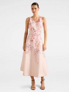 Платье миди Aubrey с цветочным принтом без рукавов Forever New, Pink