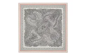 HERMES Шёлковый шарф унисекс белый, White