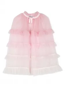 Сетчатый кейп в горох Self-Portrait Kids, розовый