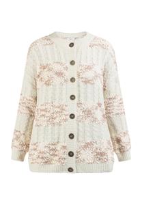 Толстовка usha FESTIVAL Damen Strickjacke Mit Knöpfen, кремовый