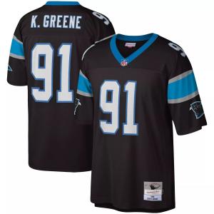 Мужская копия джерси Mitchell & Ness Kevin Greene Black Carolina Panthers Legacy