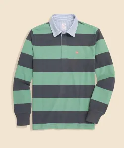 Хлопковая трикотажная регбийная футболка с логотипом GF