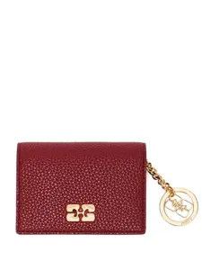 Фактурный кошелек с подвеской Ganni, красный