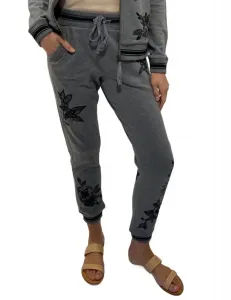 Женские спортивные брюки Addison с ребристой отделкой, темно-серый меланж Johnny Was