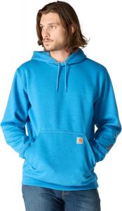 Carhartt мужская толстовка с логотипом на рукаве, свободный крой, средней плотности, Horizon Blue Heather