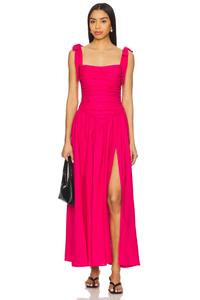 Платье Мirelle из льна макси Bardot, hot pink