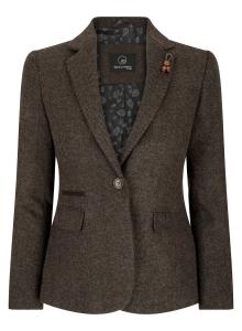 Wsn - Блейзер в клетку "елочка" 1920-х, шерсть с акрилом TruClothing, коричневый