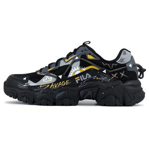 FILA Женские повседневные кроссовки low top с технологией Fluid Cushioning, износостойкие, черные с желтым