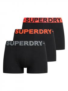 Superdry Комплект из 3 боксерских трусов, черно-оранжевого цвета