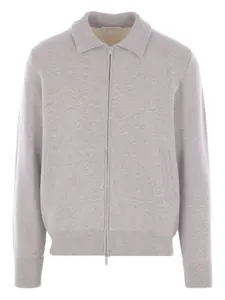 Кардиган с воротником поло Lardini, серый