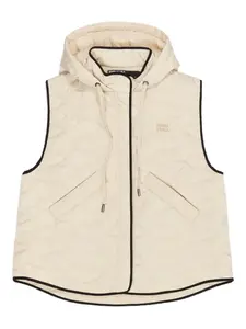 Стеганый жилет с капюшоном Bimba Y Lola, бежевый