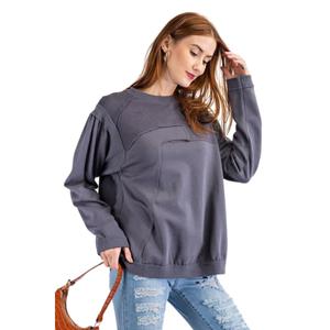 Трикотажный свободный пуловер TRUEDAMES, Faded Denim