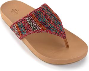 Сандалии Sak Everly Slide - женские модные босоножки на плоской подошве с мягкой амортизирующей стелькой - пляжные слипоны для повседневной носки The Sak, Sunset Stripe