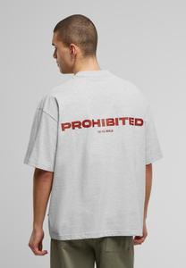 Футболка с принтом PROHIBITED, серый