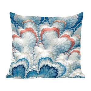 Декоративная подушка MuchoWow диванная подушка для гостиной декоративная подушка 45х45 см Бело-синий цветочный узор - чехлы на подушки - чехлы декоративные - чехлы декоративные