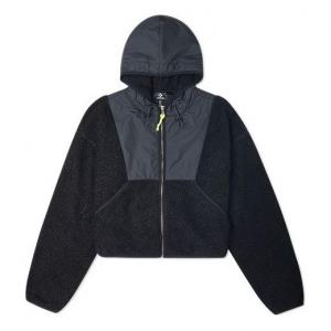 Куртка (WMNS) Converse Full Zip Lamb Wool Hooded Jacket Black