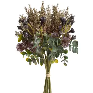 Искусственная ветка Botanic-Haus «пучок эвкалипта с чертополохом», коричневый
