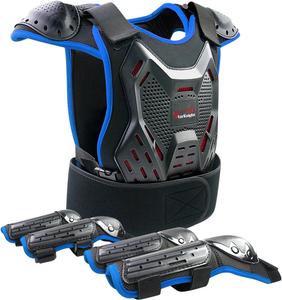 Детская экипировка для мотокросса StarknightMT - защитный костюм для езды на мотоцикле, защита груди для мальчиков и девочек, для езды на велосипеде, скейтборде и внедорожных поездок., Blue