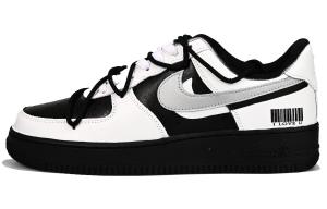 Кроссовки для скейтбординга Air Force 1 женские низкие черный/белый Nike