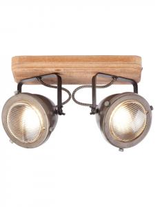 Точечная планка, двухпламенная, Carmen Wood 18x27x11,5 см, обожженная сталь/дерево Brilliant, Burned steel/holz