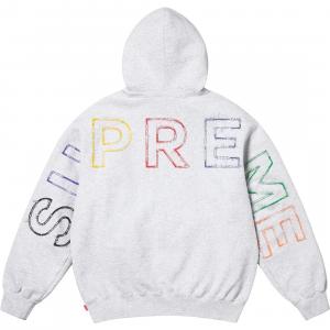 Потрепанный худи Supreme, серый/серый