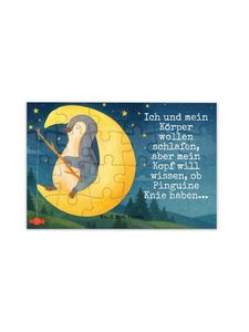 Mr. & Mrs. Panda Дизайн пазла «Пингвин на Луне» с надписью белым цветом