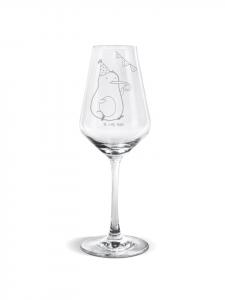 Бокал белого вина, авокадо, вечеринка без слов в прозрачном бокале Mr. & Mrs. Panda