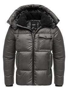 Зимняя куртка с капюшоном серого цвета Humy