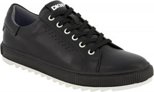 Мужские кроссовки DKNY с двухцветной зубчатой подошвой, круглым носком и шнуровкой, черный