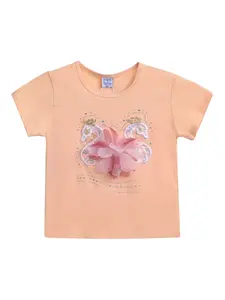 Футболка с аппликацией Mimi Tutu, нейтральный