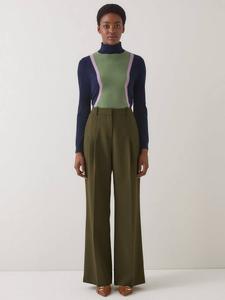 Широкие брюки Petra Tailored L.K.Bennett, Dark Khaki