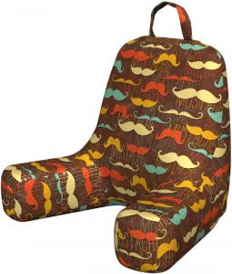 Наволочка для подушки для чтения Lunarable Mustache, винтажный узор с забавными старомодными формами бороды в горошек и с надписью, мягкая набивная наволочка для кровати, маленький размер, разноцветная., Multicolor