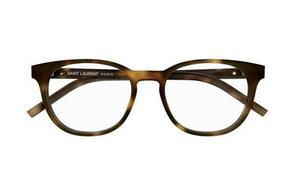 Очки с круглой оправой SAINT LAURENT, черепаховый