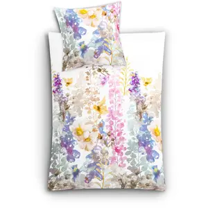 Постельное белье Kleine Wolke «Alcea» с цветочным принтом, цвет Bunt