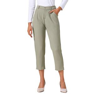 Женские укороченные брюки для офиса с карманами Inspire Chic, Khaki