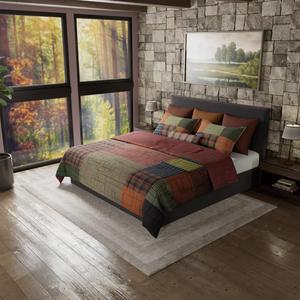 Donna Sharp Комплект постельного белья Donna Sharp из хлопка с одеялом Woodland Square Cotton Lodge Woodland Square