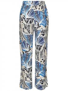 LASCANA Брюки-палаццо с принтом в сине-кремово-песочных тонах