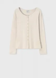 Женская блузка с длинными рукавами и квадратными пуговицами