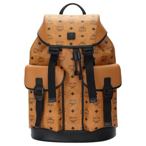 Кожаный рюкзак средний мужской коричневый коньячный MCM