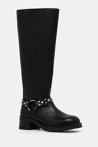 Женские сапоги Steve Madden Brenna кожаные в байкерском стиле, черный