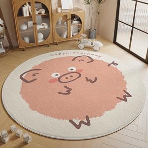 Xinglianxin Ковер 140 см диаметр для детской/спальни в новом стиле, моющийся, легкий в уходе, овечья шерсть