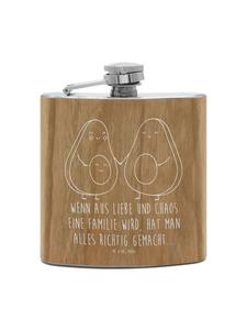 Mr. & Mrs. Panda Фляжка из нержавеющей стали с изображением пары с авокадо и надписью коричневого цвета