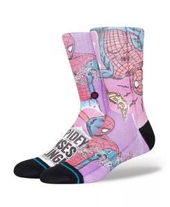 Мужские и женские носки Spider-Man Fresh Tek Crew Stance, фиолетовый