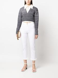 'S Max Mara джинсы узкого кроя с бахромой, белый