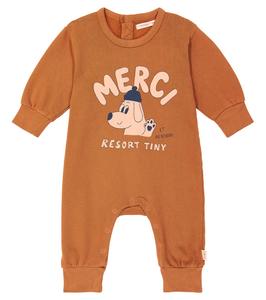 Комбинезон baby merci из хлопка Tinycottons, коричневый
